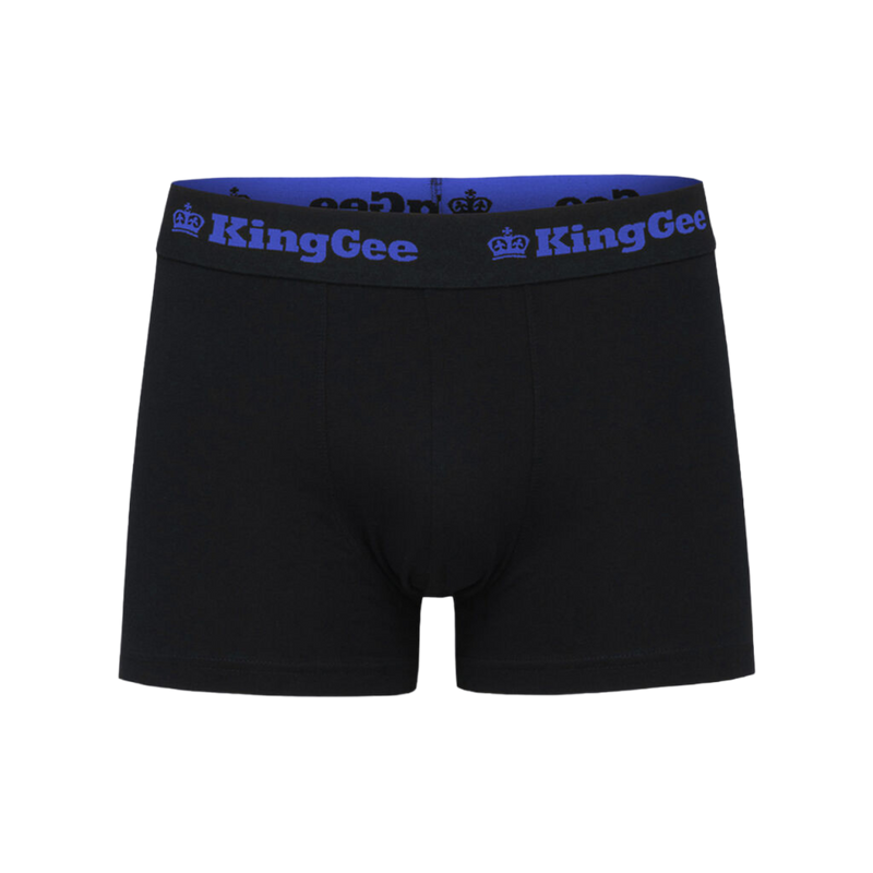 KingGee Men's Cotton Trunks - 3 Pack - Black