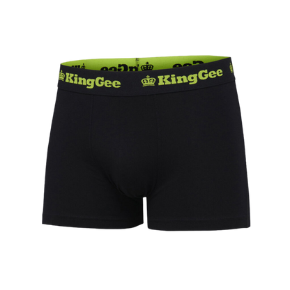KingGee Men's Cotton Trunks - 3 Pack - Black