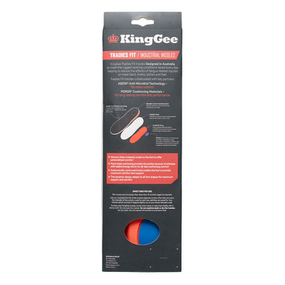KingGee Tradie Memory Foam Insoles - Black