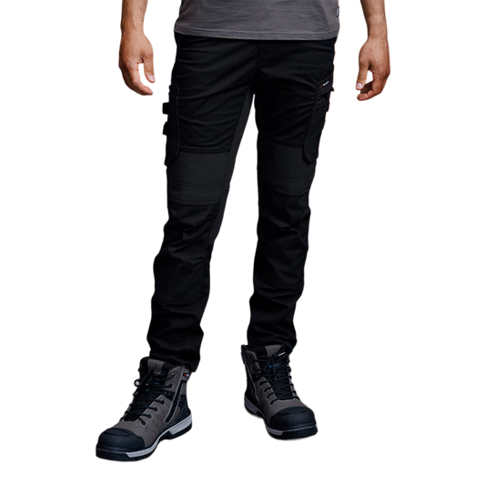 KingGee Men's Quantum Lightweight Stretch Ripstop Pants With Knee Inserts - Black