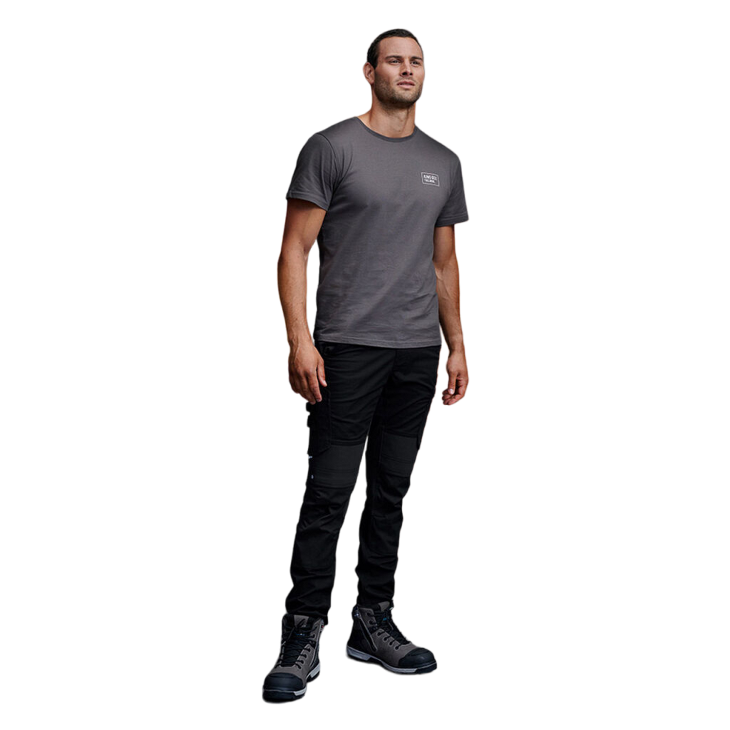 KingGee Men's Quantum Lightweight Stretch Ripstop Pants With Knee Inserts - Black