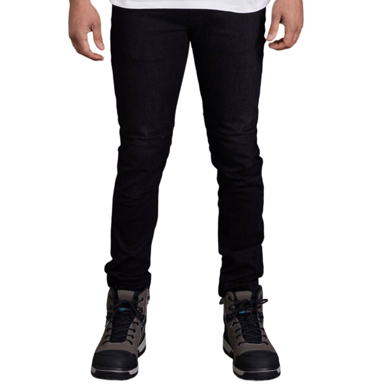 KingGee Men's Urban Coolmax Slim Stretch Denim Work Jeans - Black
