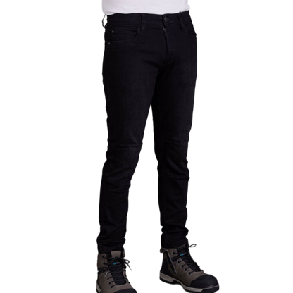 KingGee Men's Urban Coolmax Slim Stretch Denim Work Jeans - Black