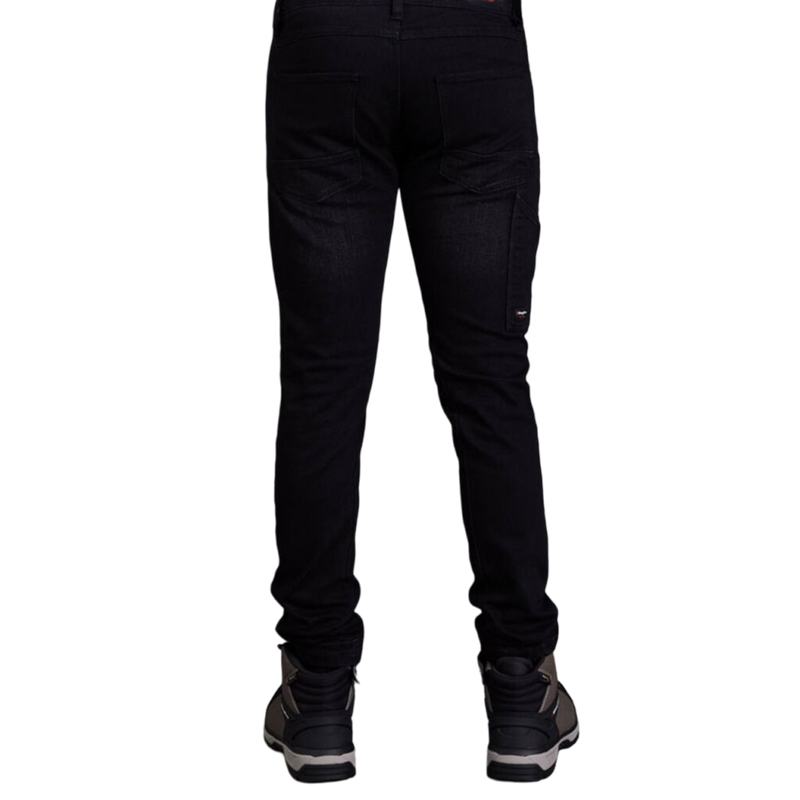 KingGee Men's Urban Coolmax Slim Stretch Denim Work Jeans - Black