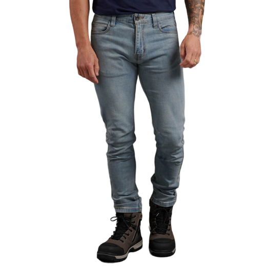 KingGee Men's Urban Coolmax Slim Stretch Denim Work Jeans - Vintage