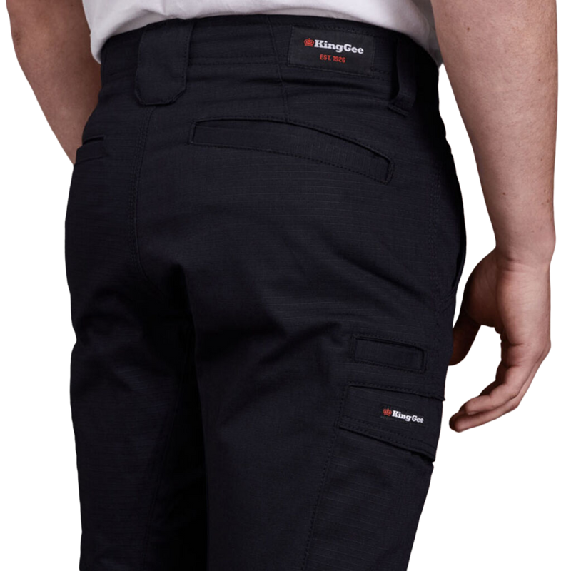 KingGee Men's Workcool Pro Stretch Cuffed Pants - Black