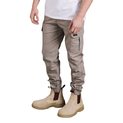 KingGee Men's Tradies Comfort Waist Cuffed Pants - Desert