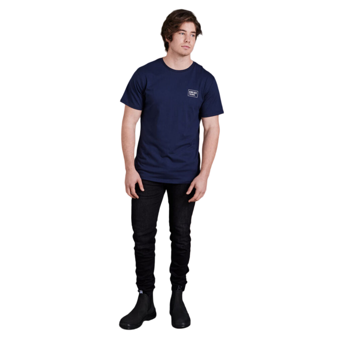 KingGee Men's Urban Coolmax Stretch Cuffed Denim Jeans - Black