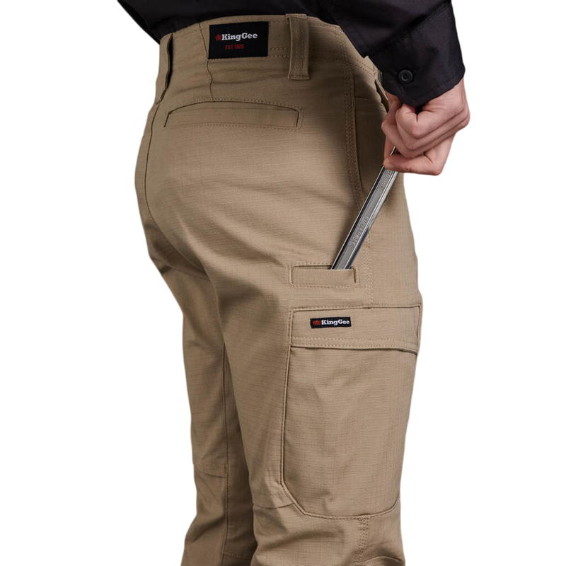 KingGee Men's Workcool Pro Stretch Cargo Work Pants - Khaki