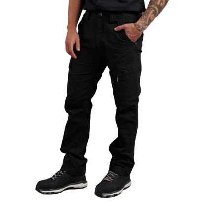 KingGee Men's Tradies Canvas Cargo Work Pants - Black