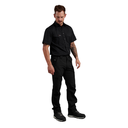 KingGee Men's Tradies Canvas Cargo Work Pants - Black