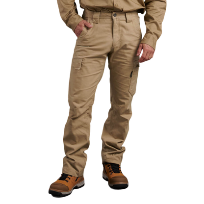 KingGee Men's Tradies Canvas Cargo Work Pants - Khaki