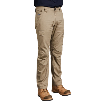 KingGee Men's Tradies Summer Lightweight Cargo Work Pants - Khaki