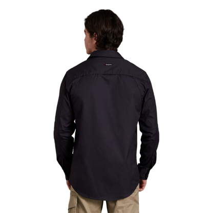 KingGee Men's Workcool Pro Stretch Long Sleeve Work Shirt - Charcoal