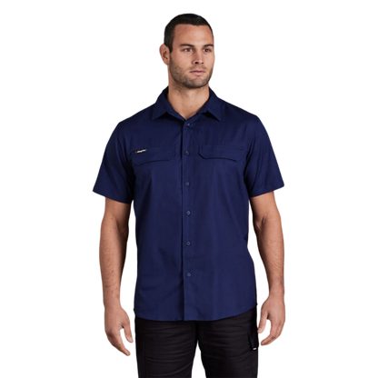 KingGee Men's Workcool Pro Stretch Short Sleeve Work Shirt - Navy