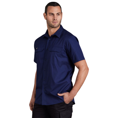 KingGee Men's Workcool Pro Stretch Short Sleeve Work Shirt - Navy