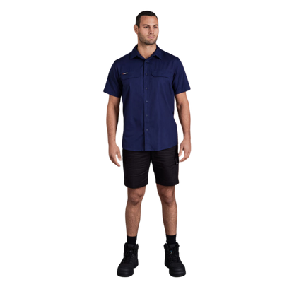 KingGee Men's Workcool Pro Stretch Short Sleeve Work Shirt - Navy