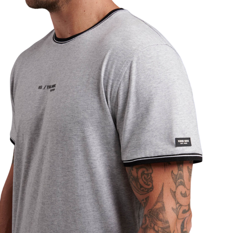 KingGee Men's Trademark T Shirt - Light Grey Marle