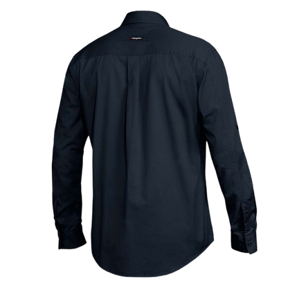 KingGee Men's Tradies Lightweight Cotton Drill Long Sleeve Work Shirt - Oiled Navy