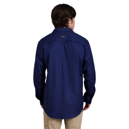 KingGee Men's Workcool 2 Lightweight Ripstop Long Sleeve Work Shirt - Navy