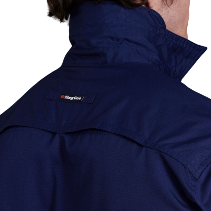 KingGee Men's Workcool 2 Lightweight Ripstop Long Sleeve Work Shirt - Navy