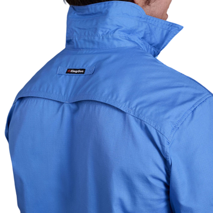 KingGee Men's Workcool 2 Lightweight Ripstop Short Sleeve Work Shirt - Sky