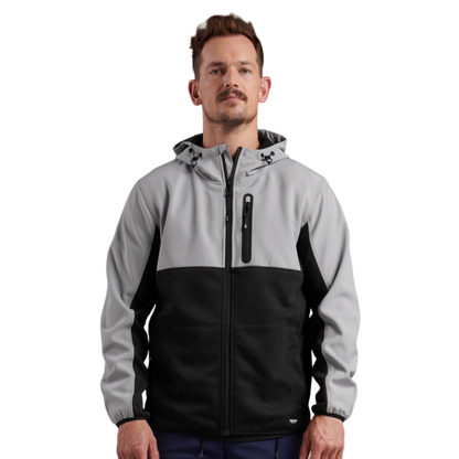 KingGee Men's Trademark Hybrid Hoodie - Stone Grey