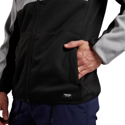 KingGee Men's Trademark Hybrid Hoodie - Stone Grey