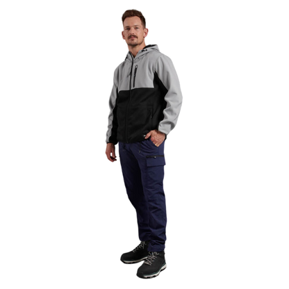 KingGee Men's Trademark Hybrid Hoodie - Stone Grey