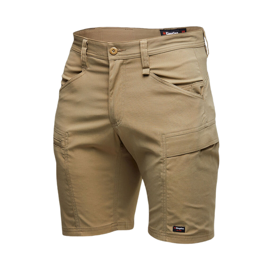 KingGee Men's Drycool Lightweight Stretch Work Shorts - Dune