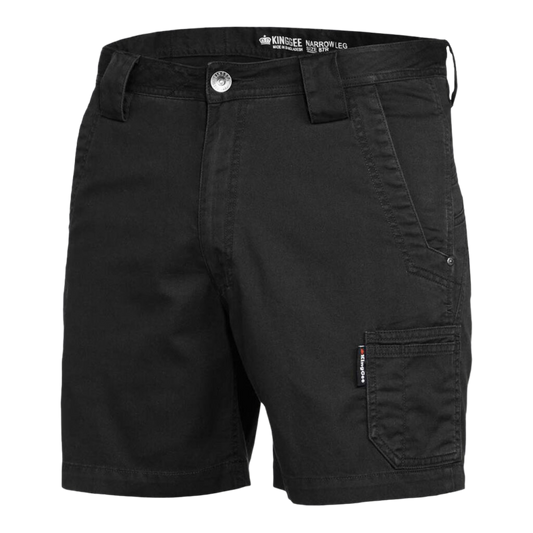 KingGee Men's Tradies Summer Lightweight Cargo Short Shorts - Black