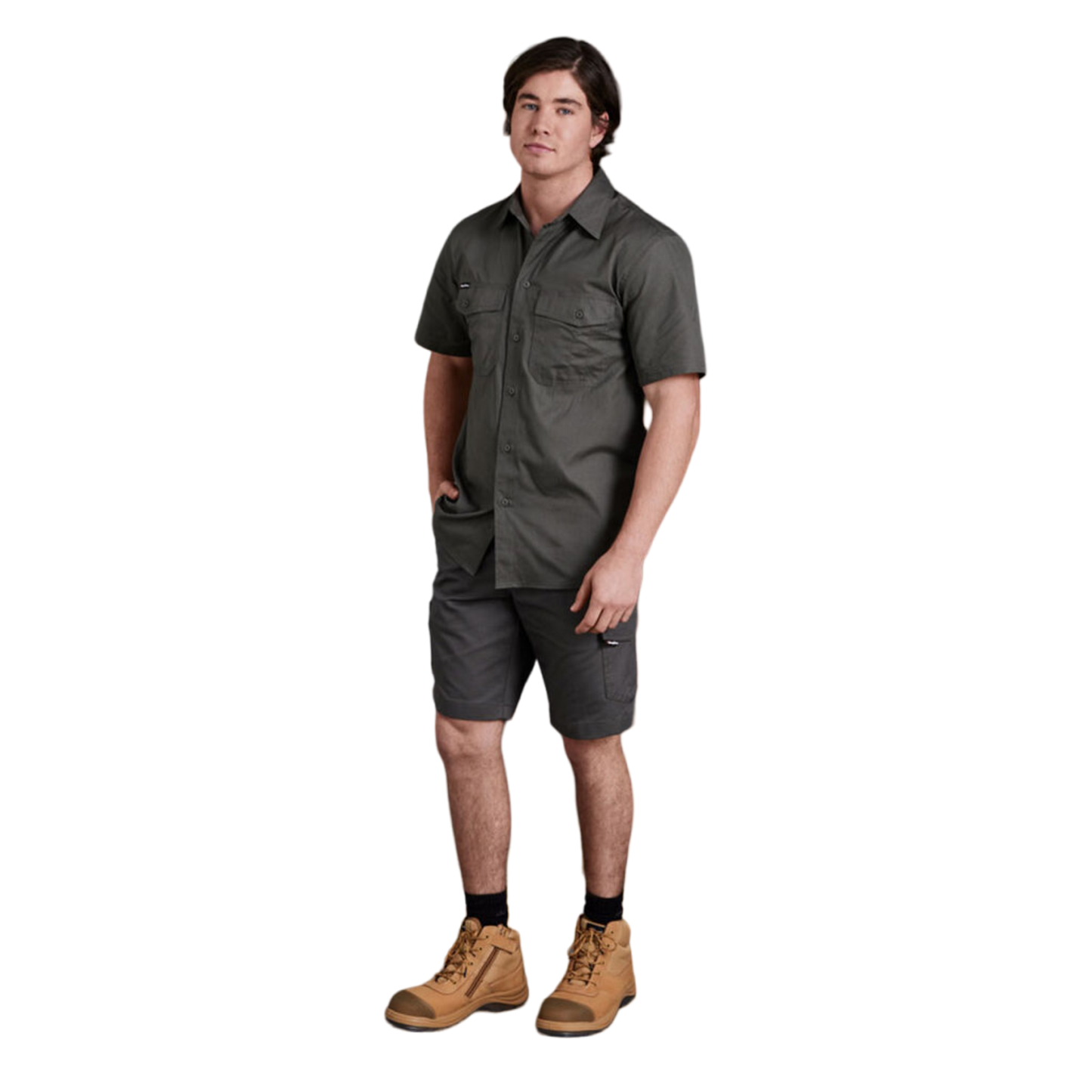 KingGee Men's Workcool 2 Lightweight Ripstop Cargo Work Shorts - Green