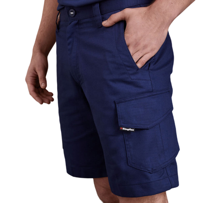 KingGee Men's Workcool 2 Lightweight Ripstop Cargo Work Shorts - Navy