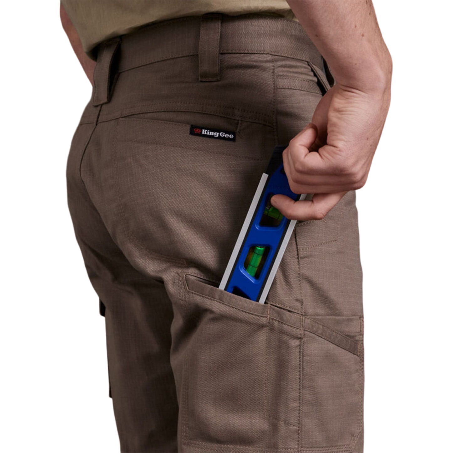 KingGee Men's Workcool 2 Lightweight Ripstop Cargo Work Shorts - Taupe