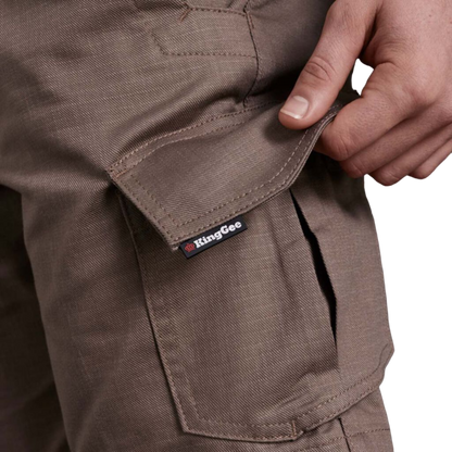 KingGee Men's Workcool 2 Lightweight Ripstop Cargo Work Shorts - Taupe