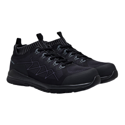 KingGee Men's Vapour Hybrid Slip Resistant Safety Toe Shoes - Black/Grey