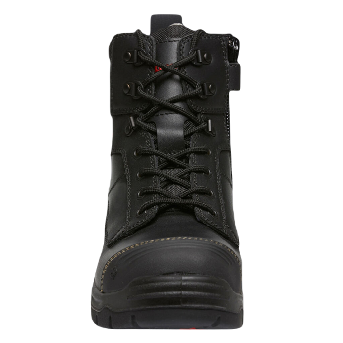 KingGee Men's Phoenix Zip/Lace Safety Work Boots With Scuff Cap - Black