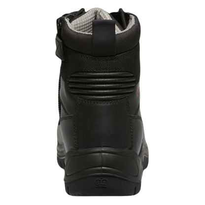 KingGee Men's Phoenix Zip/Lace Safety Work Boots With Scuff Cap - Black