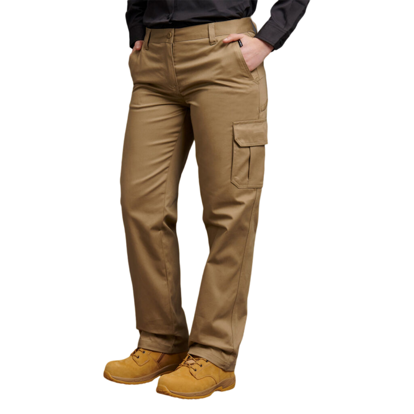 KingGee Women's Cargo Drill Work Pants - Khaki