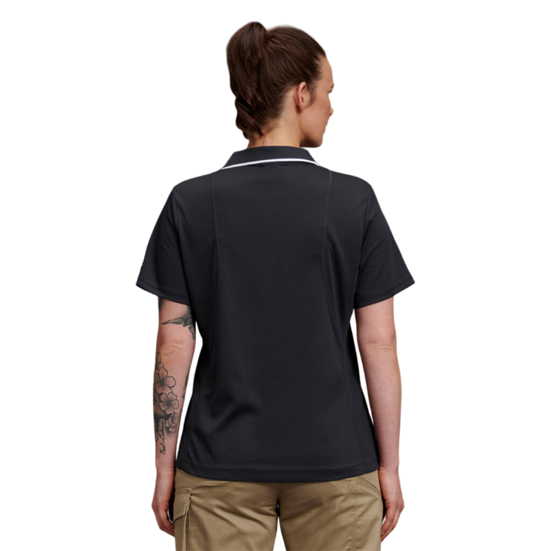 KingGee Women's Workcool Hyperfreeze Short Sleeve Polo Shirt - Charcoal