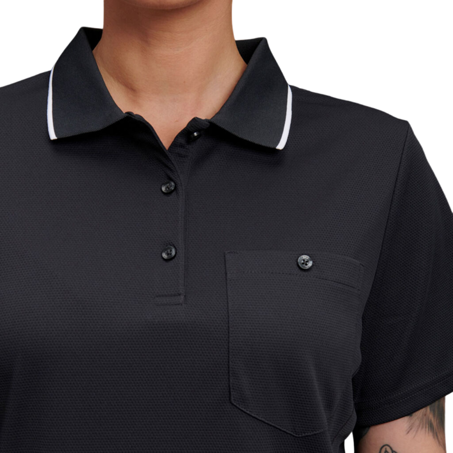 KingGee Women's Workcool Hyperfreeze Short Sleeve Polo Shirt - Charcoal