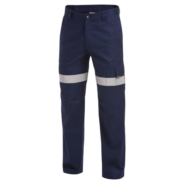 KingGee Men's Workcool 2 Reflective Cotton Drill Cargo Work Pants - Navy