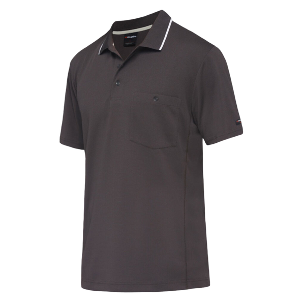 KingGee Men's Workcool Hyperfreeze Short Sleeve Polo Shirt - Charcoal