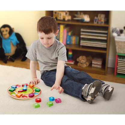 Melissa & Doug - Wooden Shape Sorting Clock