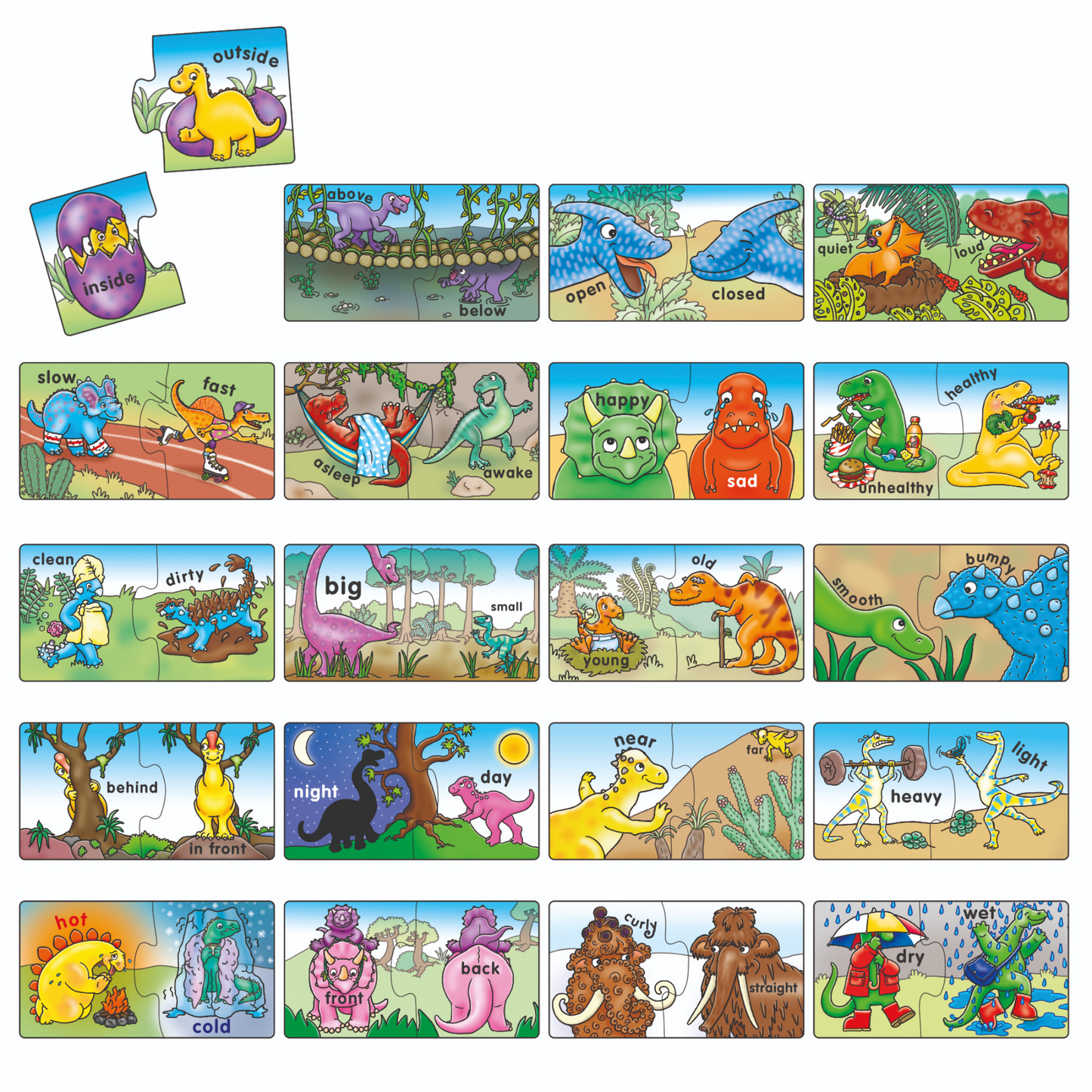 Orchard Jigsaw - Dino Opposites 20 x 2 pc