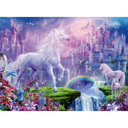 Ravensburger - Unicorn Kingdom Puzzle GLITTER 100 pieces