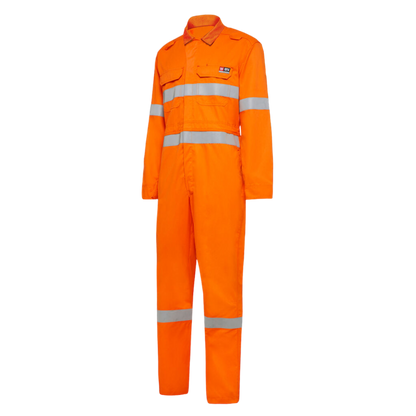 KingGee Men's Shieldtec Fr Light Weight Hi Vis Taped Coverall - Safety Orange