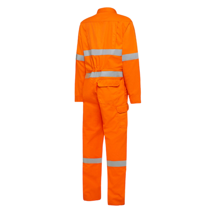 KingGee Men's Shieldtec Fr Light Weight Hi Vis Taped Coverall - Safety Orange