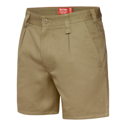 Hard Yakka Men's Relaxed Fit Cotton Drill Short with Belt Loops - Khaki