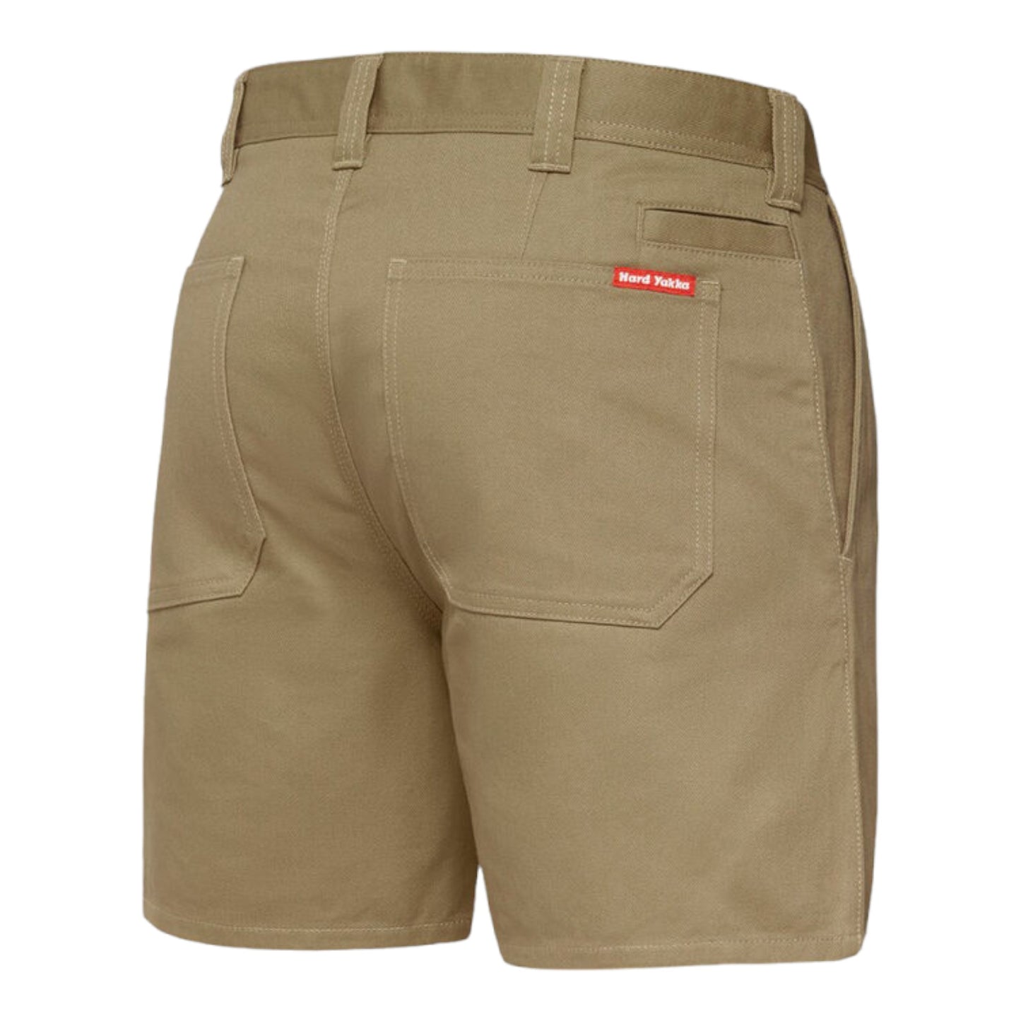 Hard Yakka Men's Relaxed Fit Cotton Drill Short with Belt Loops - Khaki